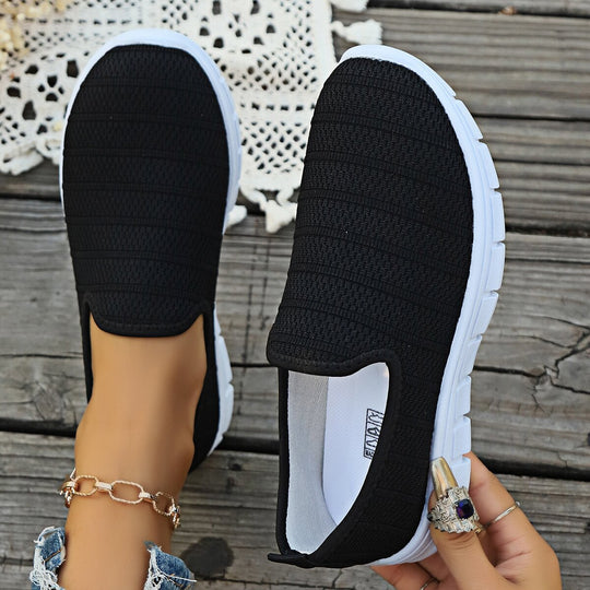 Damen Leichte Slip-On Sneakers mit atmungsaktivem Obermaterial EB