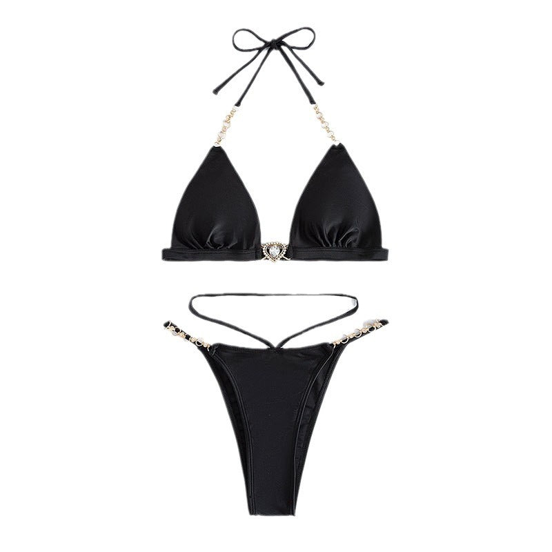Damen Triangel-Bikini mit eleganten Schmuckdetails EB
