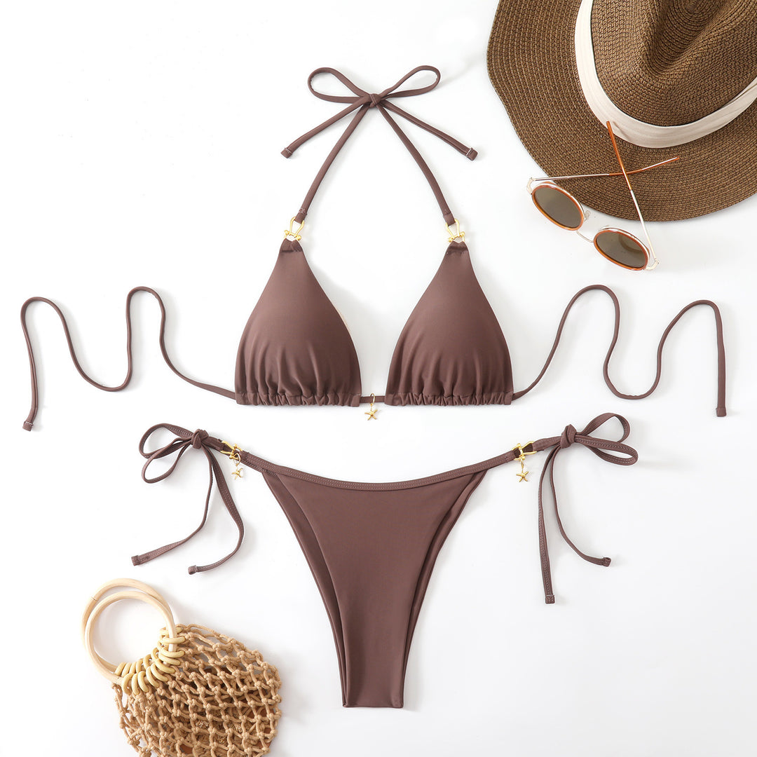 Damen Triangel-Bikini mit raffinierten Details EB