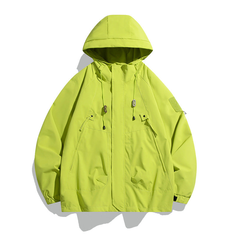 Damen lässige Outdoor-Jacke mit verstellbarem Kapuzensystem und funktionalen Taschen EB