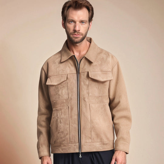 Herren lässige Suede Jacke EB
