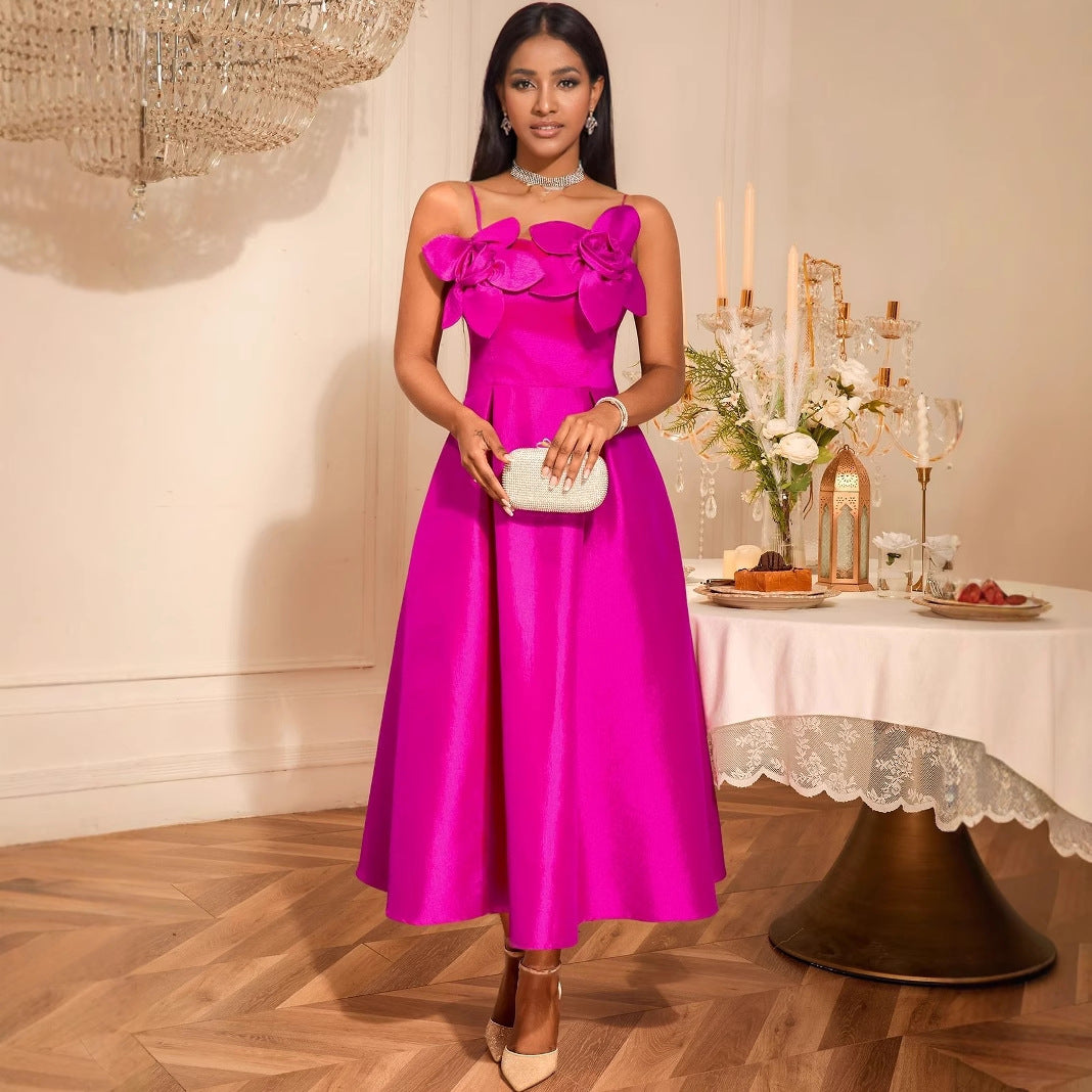 Damen A-Linien Kleid mit floralem Akzent EB