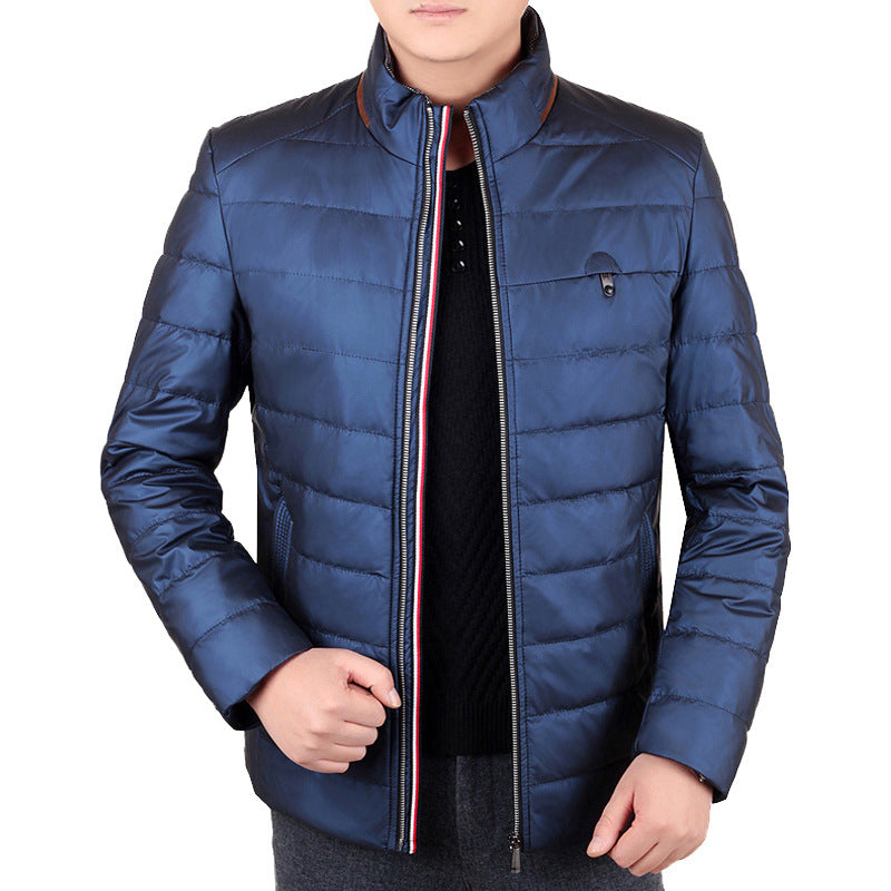 Herren Wattierte Kurzjacke mit Teddykragen und Wappenapplikation EB