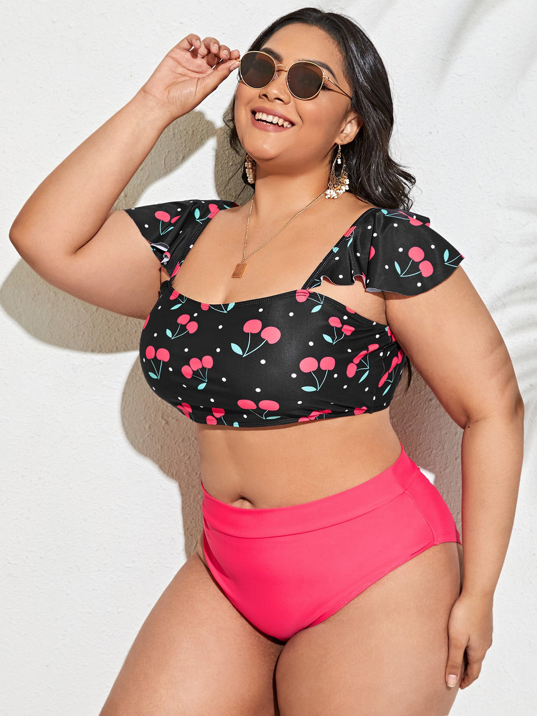 Damen Tankini-Set mit voluminösen Rüschendetails und hochwertigem Schnitt EB