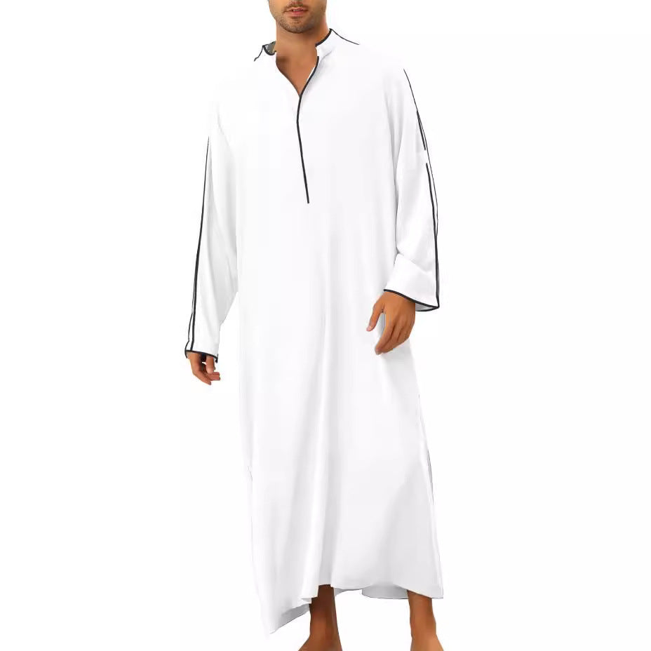 Herren hochentwickelter Kaftan mit sportlichem Stehkragen und eleganten Kontrastdetails EB