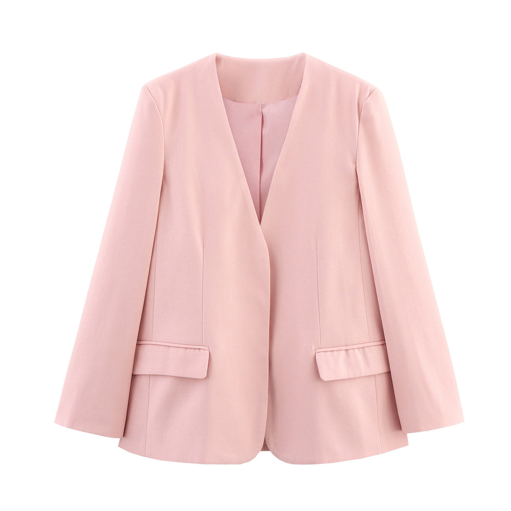 Damen Blazerjacke mit elegantem Schnitt und modernen Taschen EB