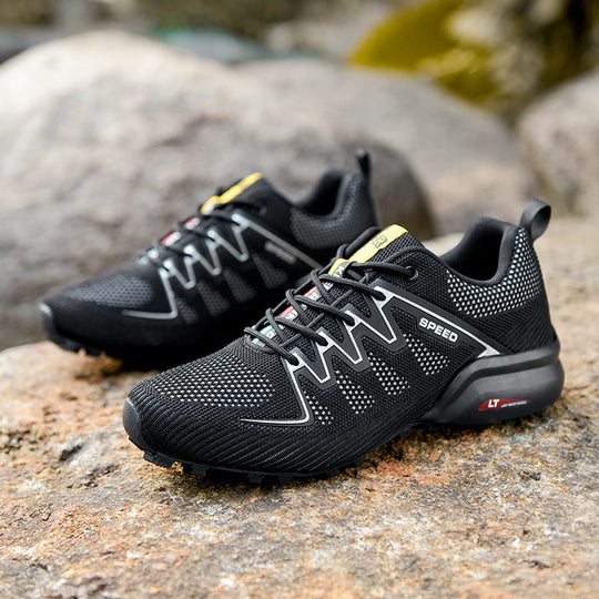 Damen Sportliche Trail-Laufschuhe mit atmungsaktiver Oberflächenstruktur und rutschfester Sohle EB