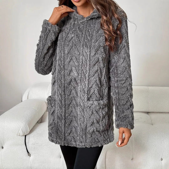 Damen Kuscheliger Hoodie mit Struktur EB
