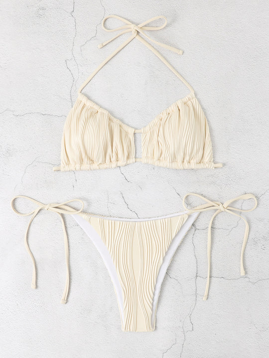 Damen Triangel-Bikini-Set mit raffinierten Rüschendetails EB