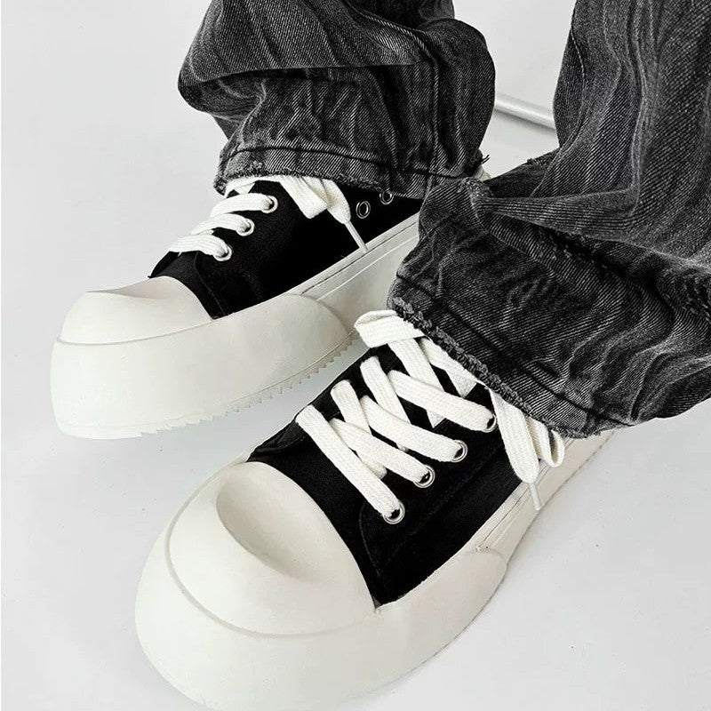 Damen Plateau-Sneaker im minimalistischen Design mit dicker Sohle EB