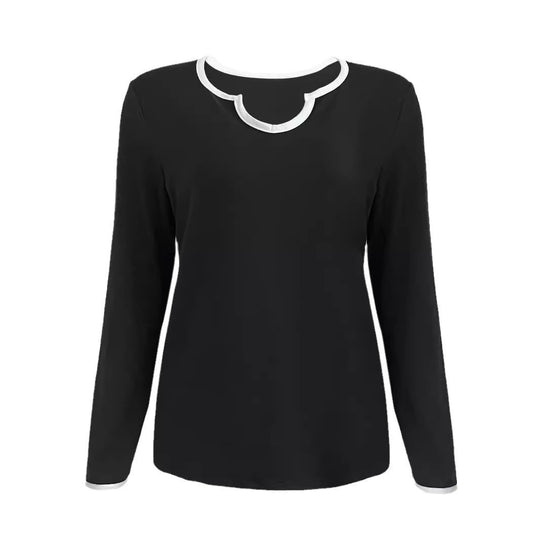 Damen Freizeit-Loungewear-Set mit elegantem V-Ausschnitt und breitem Hosenbund EB