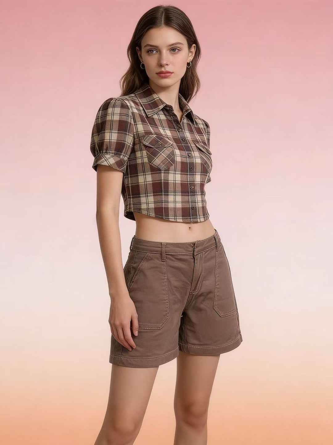 Damen lässige Sommer-Shorts mit seitlichen Taschen und komfortablem Schnitt EB