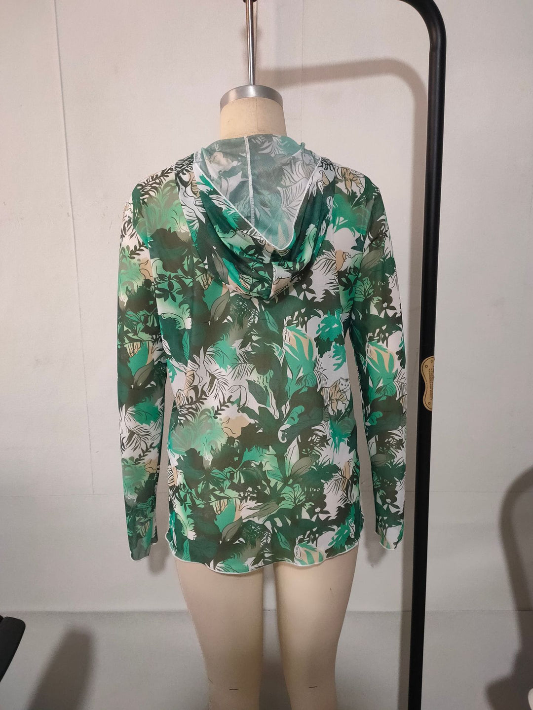 Herren Langarmshirt mit floralem Muster EB