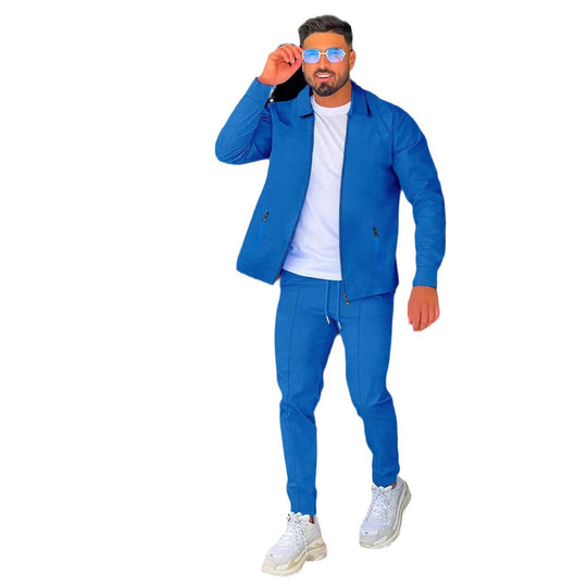 Herren eleganter und bequemer Sportanzug mit strukturierter Oberfläche EB