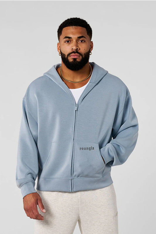 Herren Kapuzenpullover mit durchgehendem Reißverschluss und praktischen Taschen EB