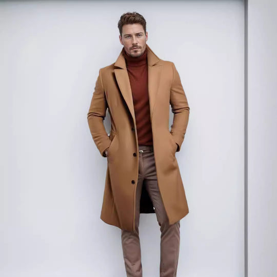 Herren eleganter und warmer Übermantel EB