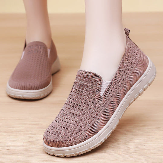 Damen Sneaker mit atmungsaktivem Strickdesign und flexiblem Fußbett EB