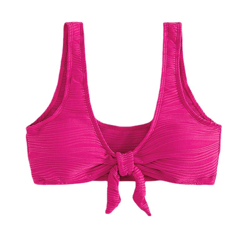 Damen Sportliches Bikini-Set mit knotendem Oberteil EB