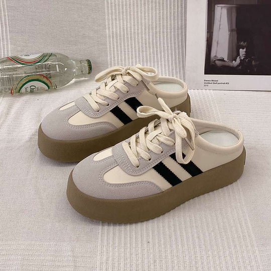 Damen Modische Plateau-Sneaker mit flexibler Sohle und atmungsaktivem Obermaterial EB