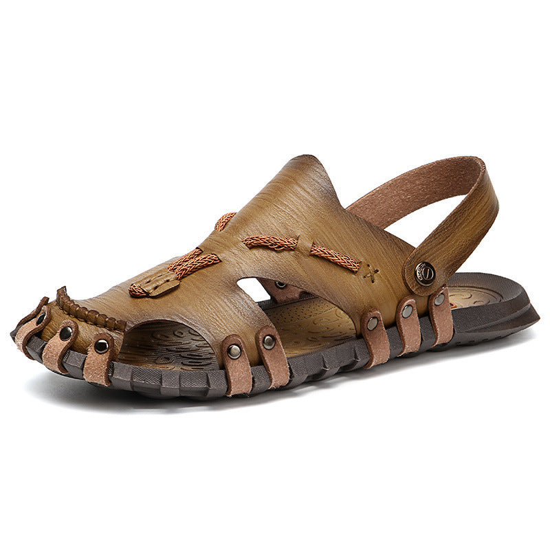 Damen Leder Sandalen mit verstellbaren Riemen EB