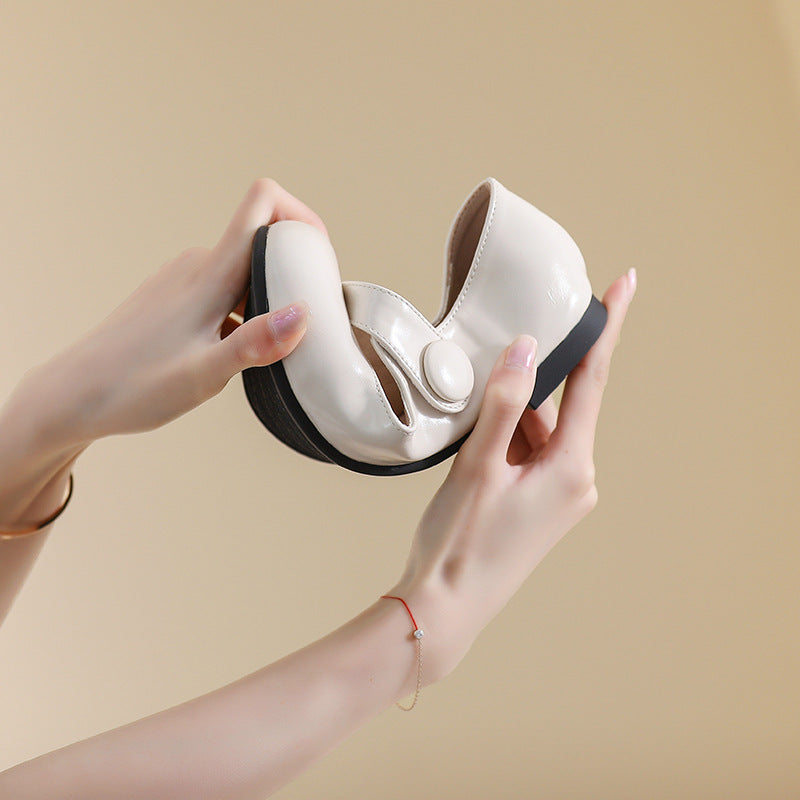 Damen Ballerinas mit verstellbarem Riemen und bequemem Fußbett EB