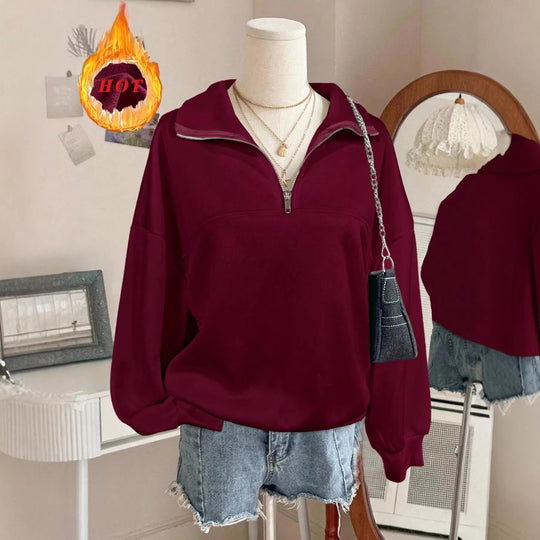 Damen Sweatshirt mit hohem Kragen EB