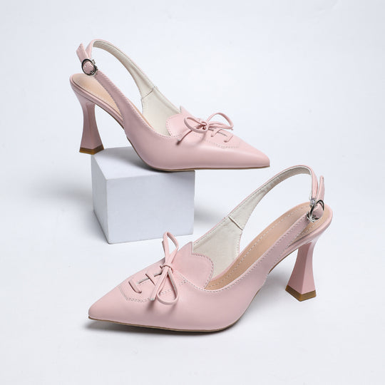 Damen Slingback High Heels mit elegantem Schleifen-Design EB