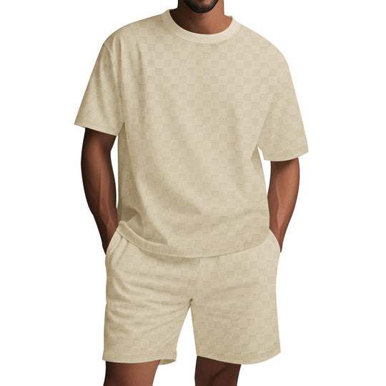 Damen Freizeit-Set mit strukturiertem T-Shirt und Shorts EB
