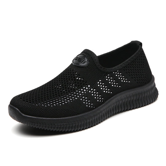 Damen Bequeme Slip-On Freizeitschuhe mit atmungsaktivem Obermaterial EB