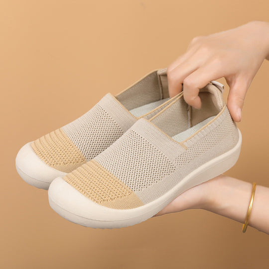 Damen Slip-On Sneakers mit atmungsaktivem Mesh-Obermaterial EB