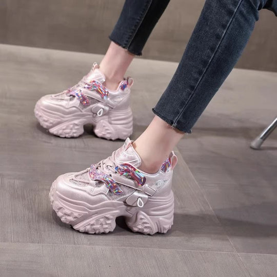 Damen Sportliche Chunky Sneakers mit innovativem Sohlenprofil EB