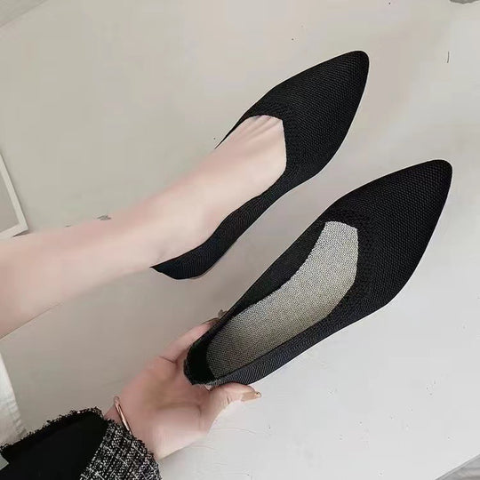 Damen elegante und atmungsaktive Ballerinas mit flexiblem Fußbett EB
