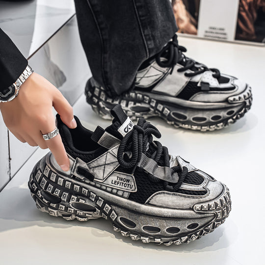 Damen Sportliche High-Top Sneakers mit einzigartigem Design und dämpfender Sohle EB