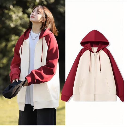 Damen Kapuzenjacke mit Farbblockdesign EB