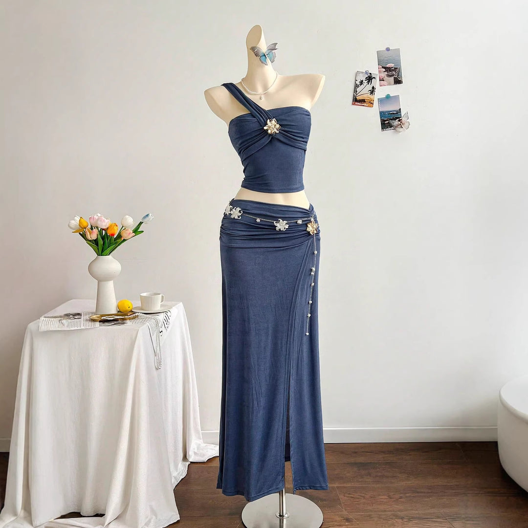 Damen elegantes Sommerkleid mit floralem Detail EB