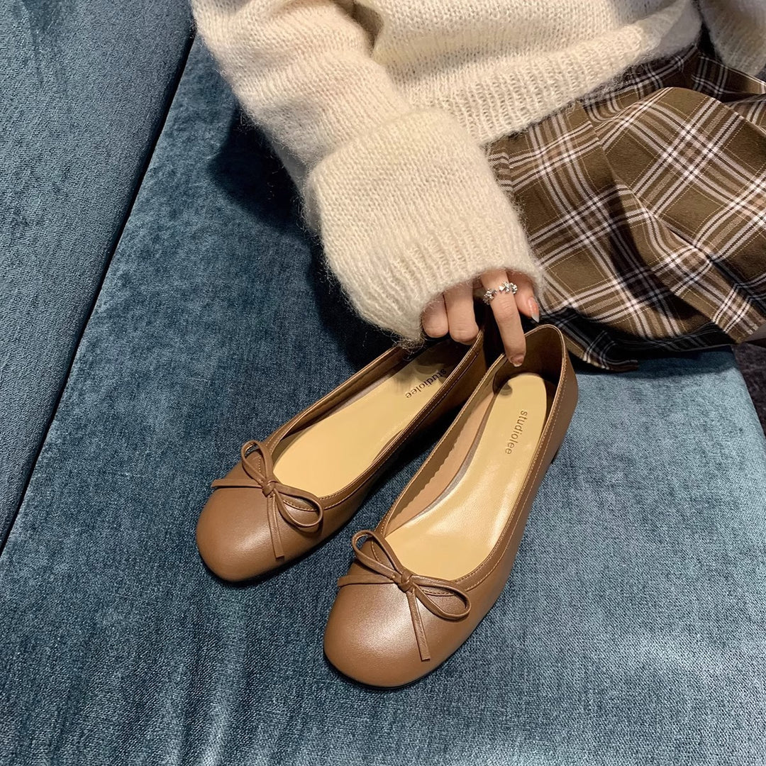 Damen Ballerina-Schuhe mit charmantem Schleifendetail und weich gepolsterter Innensohle EB