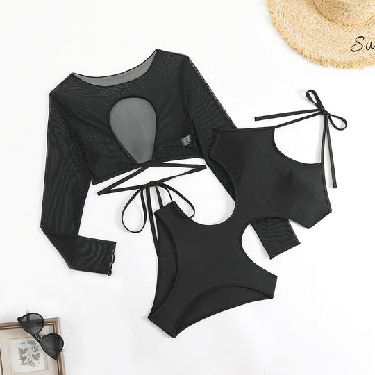 Damen Bikini-Set mit transparentem Oberteil und innovativem Schnitt EB