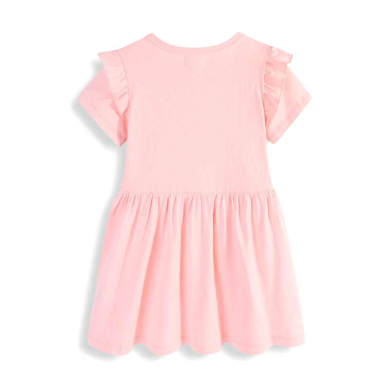 Mädchen Sommerkleid mit zauberhaftem Einhorn-Motiv EB