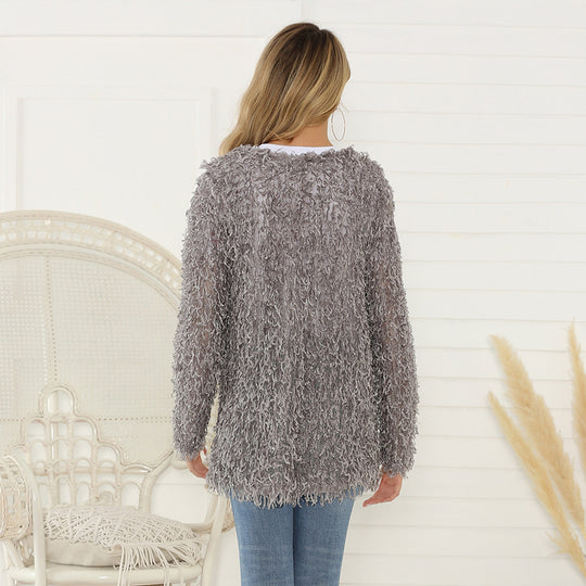 Damen Fluffy Cardigan EB