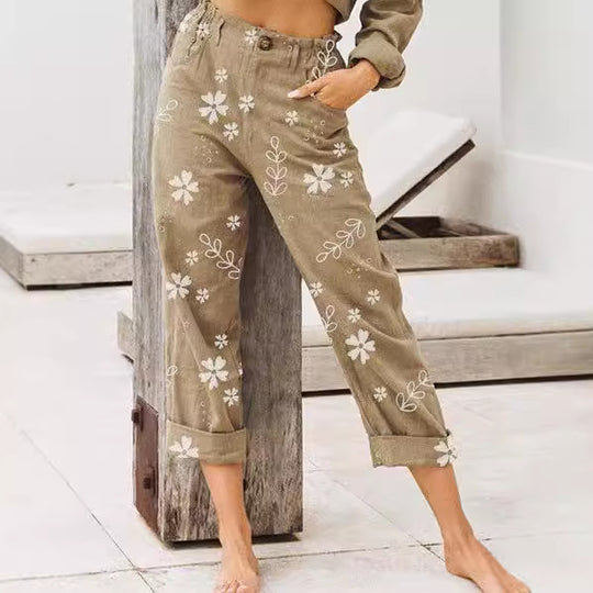 Damen Blühende Baumwollhose im Relaxed Fit EB