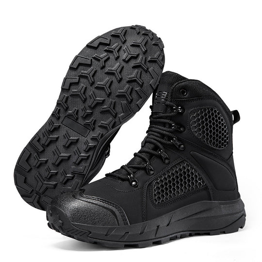 Damen robuste Outdoor-Schnürstiefel mit rutschfester Sohle und atmungsaktivem Obermaterial EB