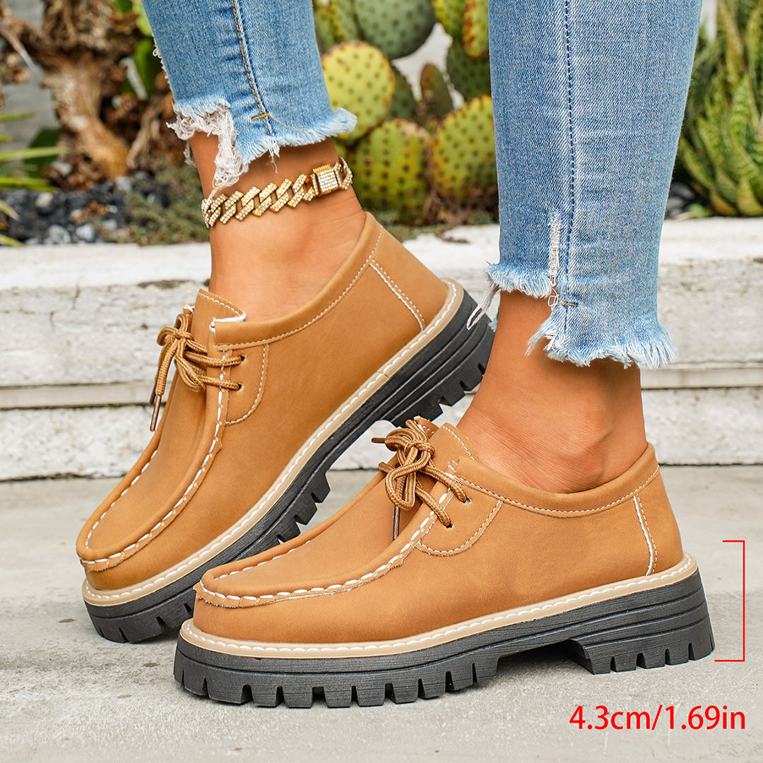 Damen modische Mokassins mit robustem Profil EB
