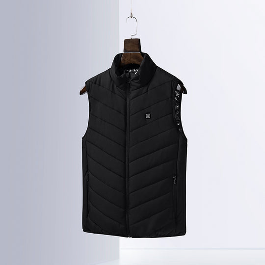 Damen gefütterte Steppweste mit hohen Kragen und praktischen Taschen EB