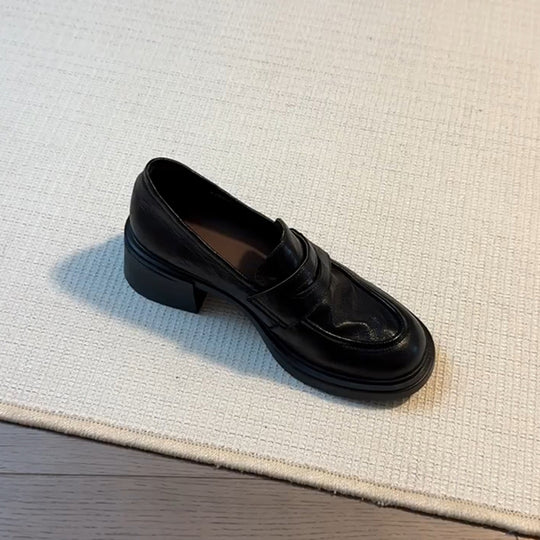 Damen Elegante Loafers mit moderner Blockabsatzgestaltung EB