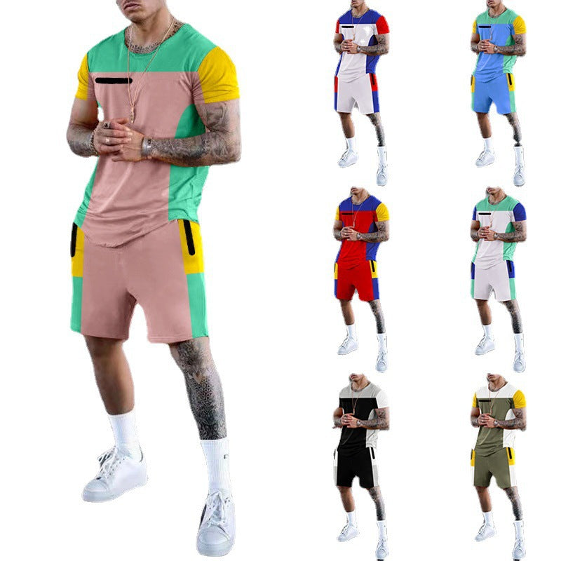 Herren Sportliches Freizeit-Set mit atmungsaktivem Design und praktischen Taschen EB
