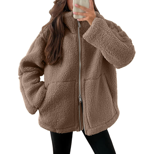 Damen Gemütlicher Fleece-Hoodie EB