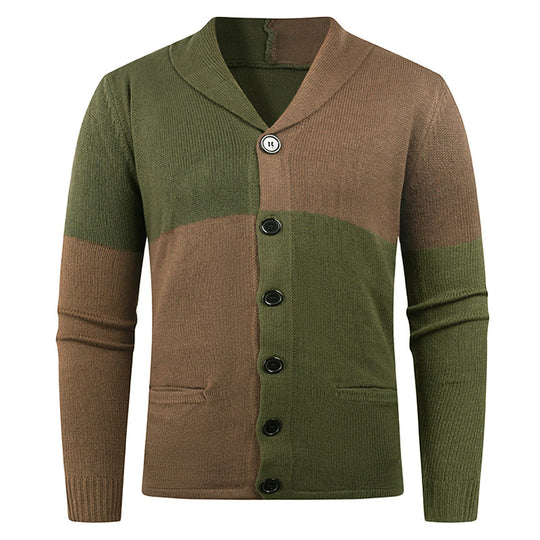 Herren Strickjacke mit modernem Zopfmuster und praktischen Taschen EB