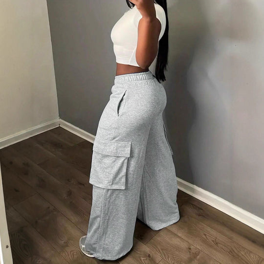Damen Cargo-Hosen im Palazzo-Stil EB
