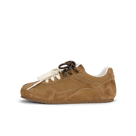 Damen modische Lace-Up Sneakers mit bequemen Schnürsenkeln und eleganten Akzenten EB
