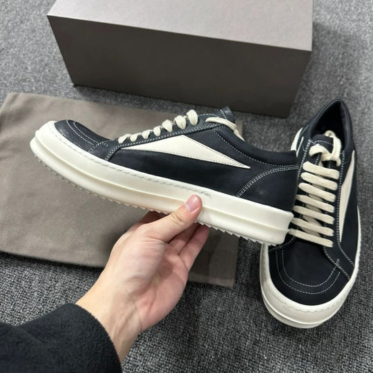 Damen modische Sneakers mit hochwertiger Leder-Oberfläche und dämpfender Sohle EB